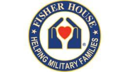 A logo of the fisher house for military families.