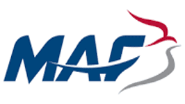 A logo of the airline maf