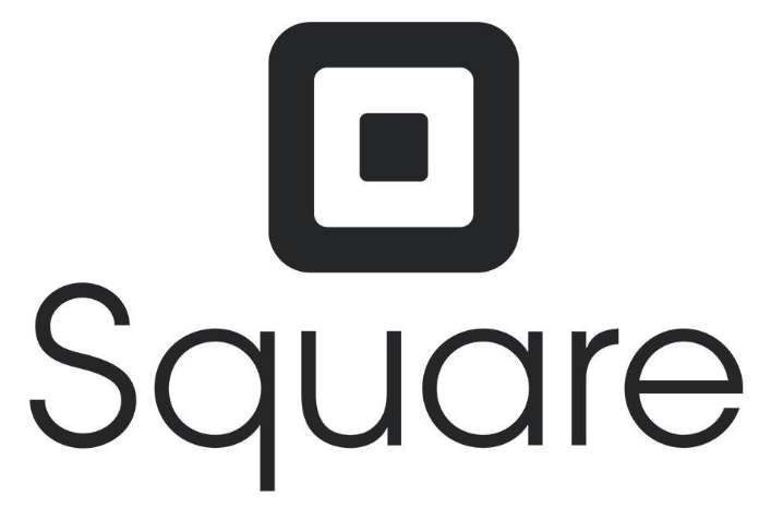 A black and white square logo.