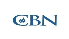 A blue cbn logo is shown on top of the word.